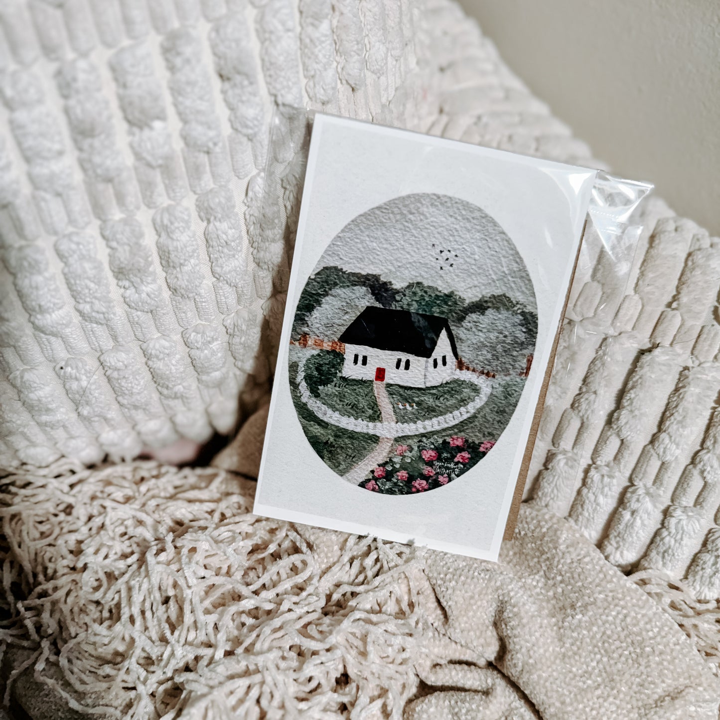 Floral Cottage – 4x6 Fine Art Print (Framed or Unframed)