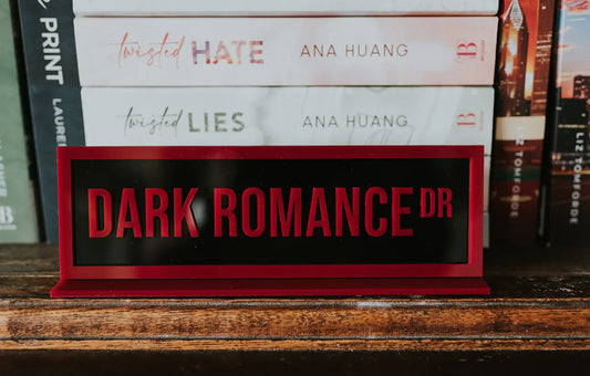 Dark Romance Dr. Acrylic Shelf Sign
