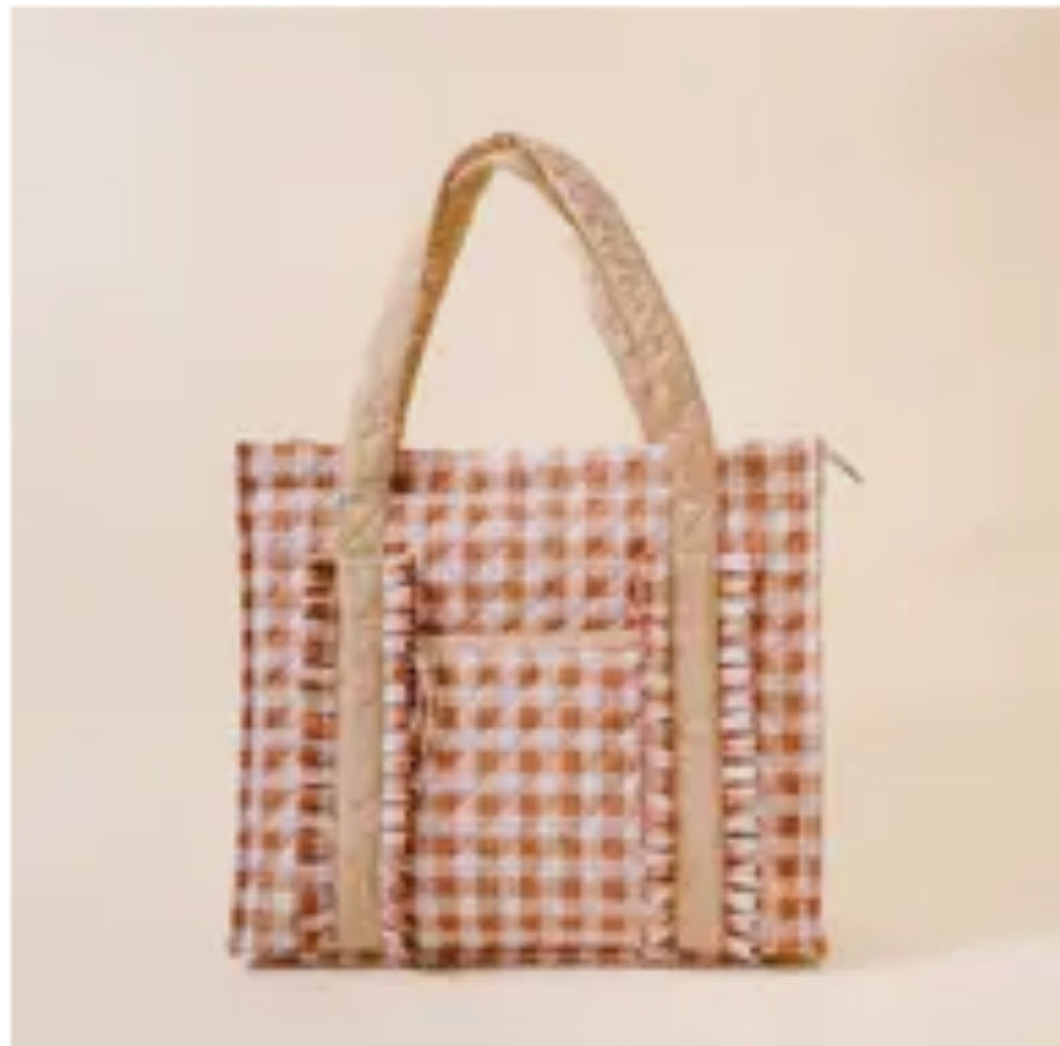 Maple Meadow Gingham Tote