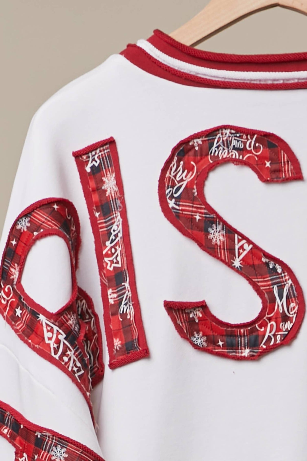 Plaid Christmas Varsity Sweatshirt