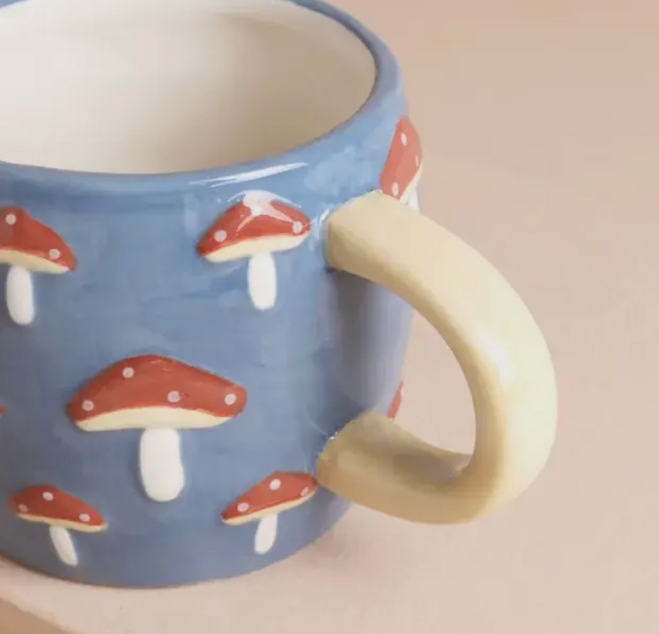 Enchanted Toadstool Mug – Blue Ceramic