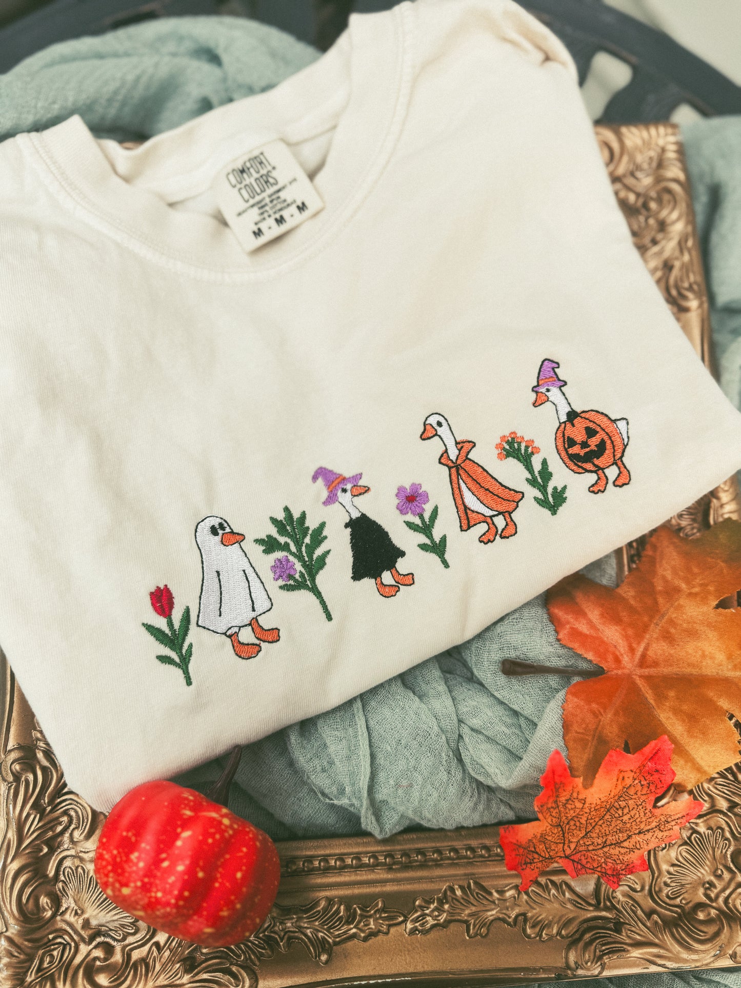 Spooky Goose Parade Embroidered Tee