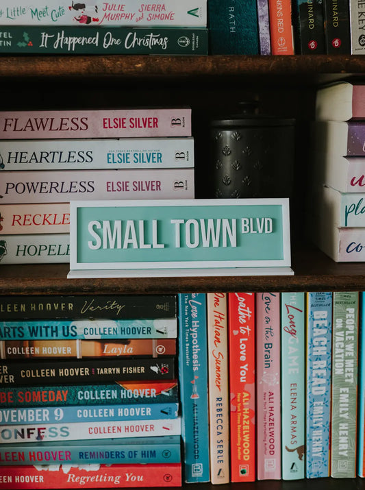 Small Town Blvd Acrylic Shelf Sign