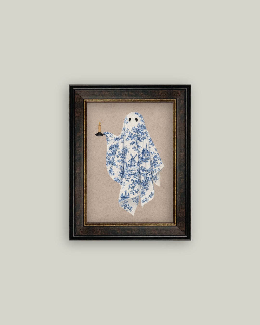Blue Toile Ghost Art Print PREORDER