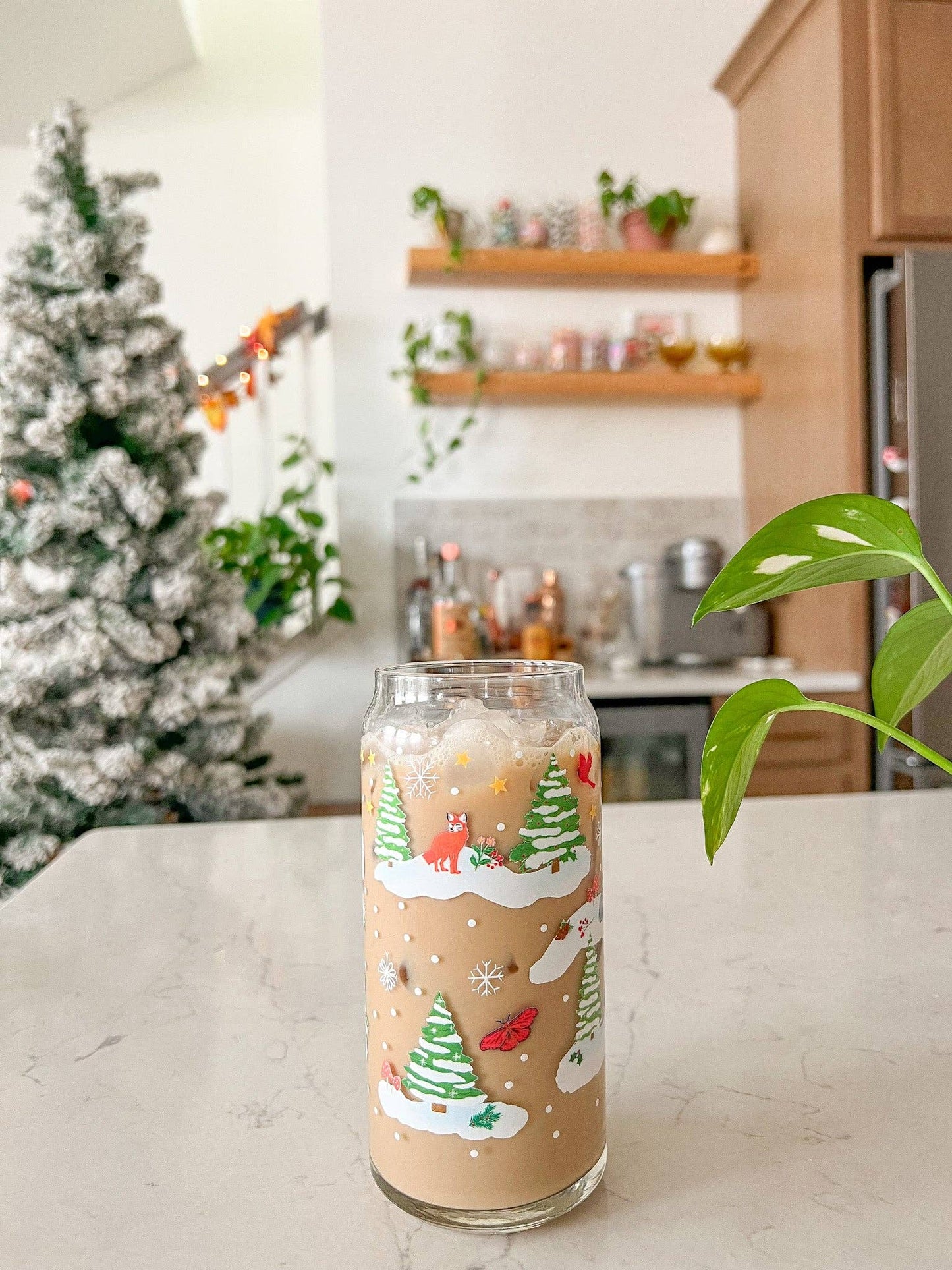 Woodland Winter 20oz glass *dishwasher safe