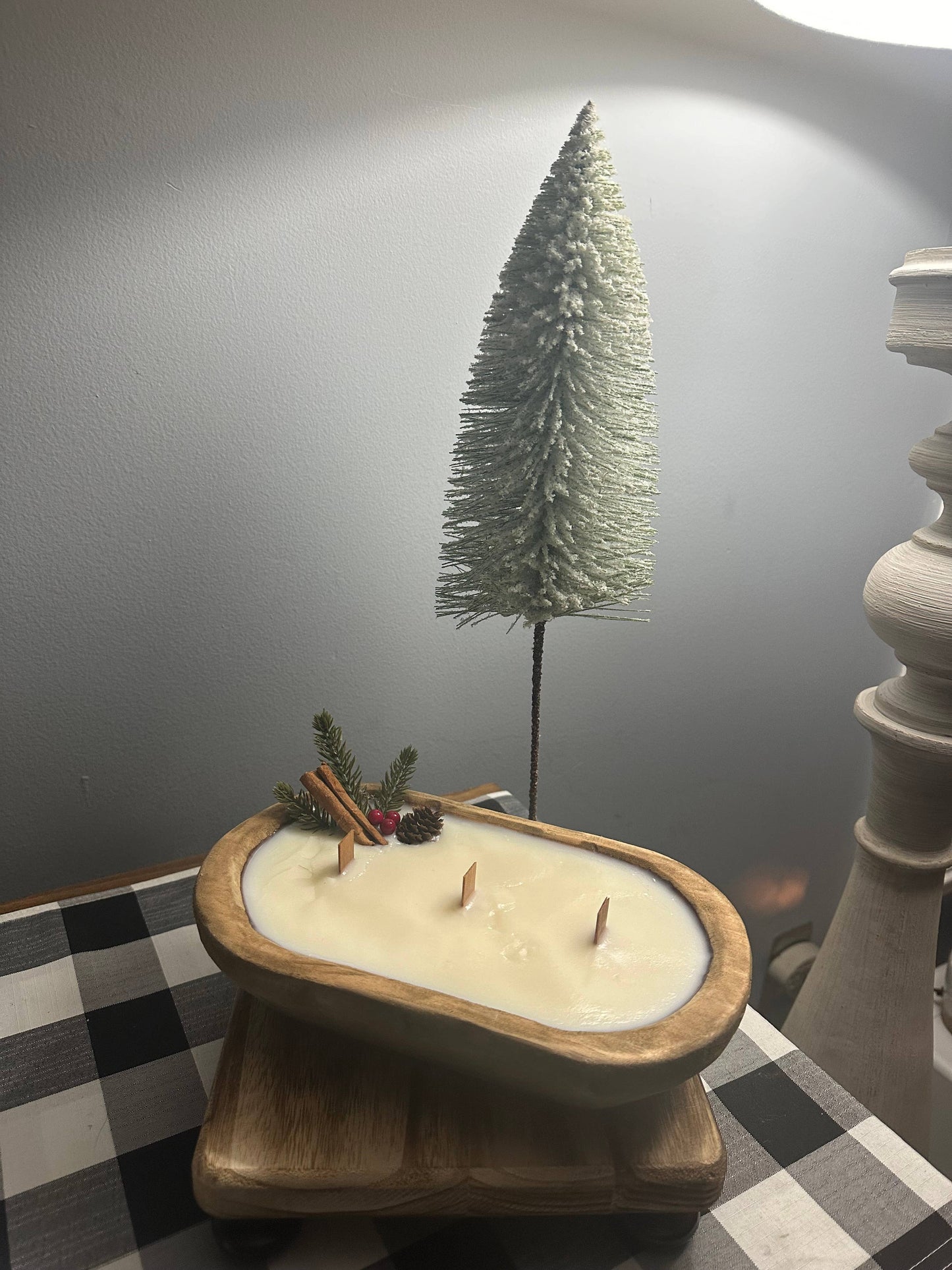 A Vintage Christmas Dough Bowl Soy Wax Candle