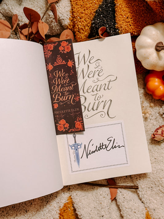 We Were Meant to Burn by Nicolette Elzie SIGNED BOOKPLATE