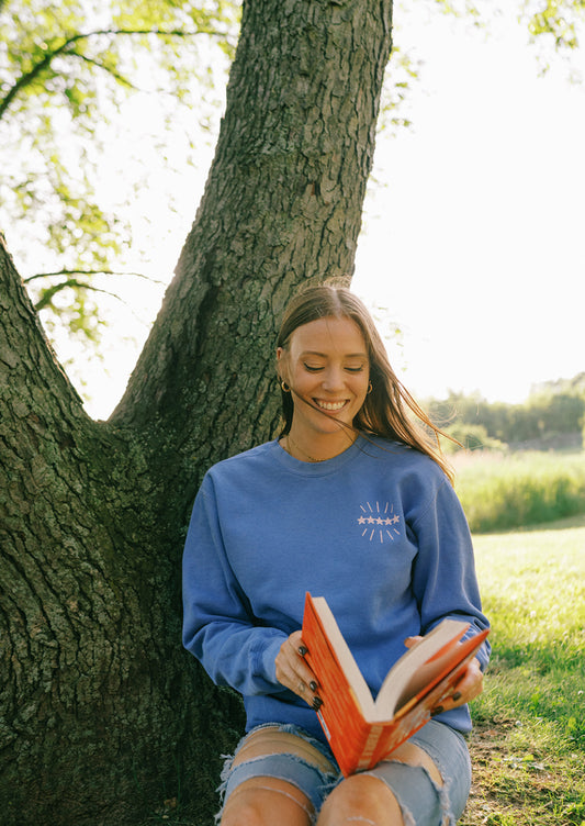 I Hope All Your Books Are 5 Stars Bonfire Blue Sweatshirt