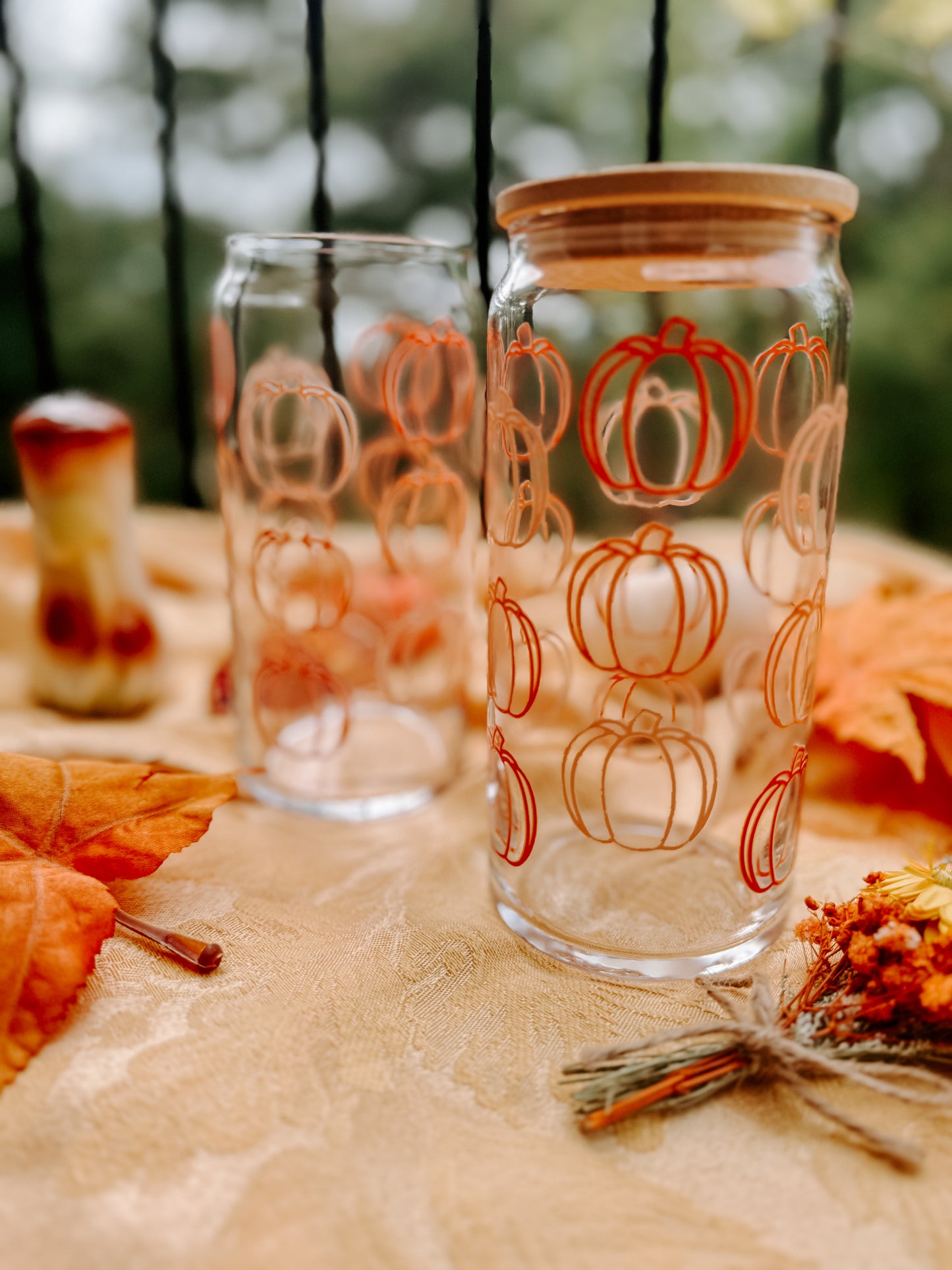 π Pumpkin Patch Glass β 20oz with Bamboo Lid