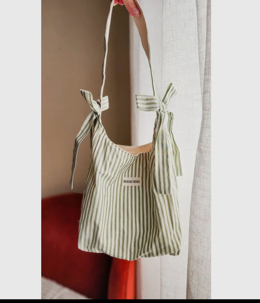 Probably Books Striped Tote Bag