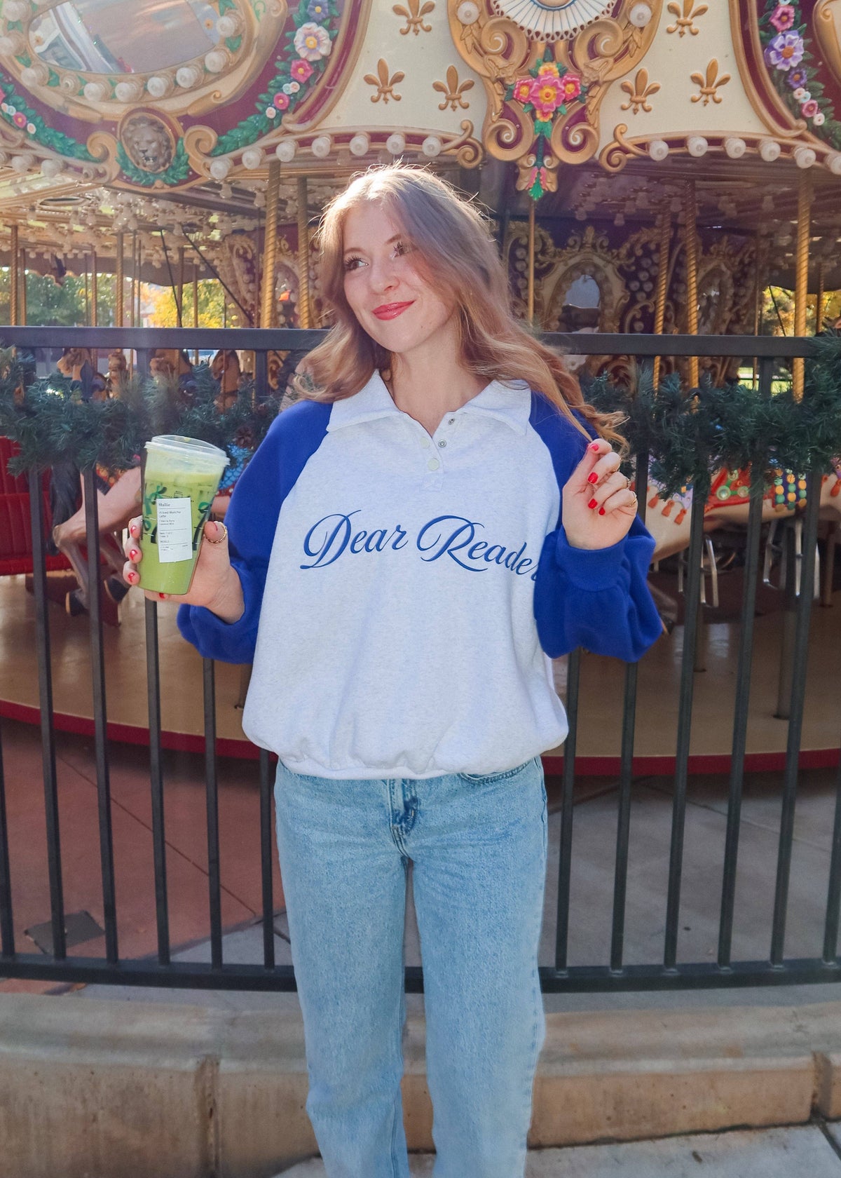 Dear reader collar crewneck