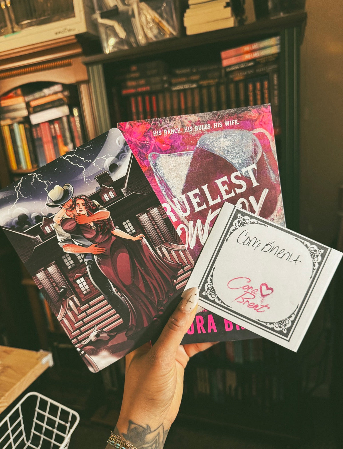 Cruelest Cowboy By: Cora Brent SIGNED BOOKPLATE & print