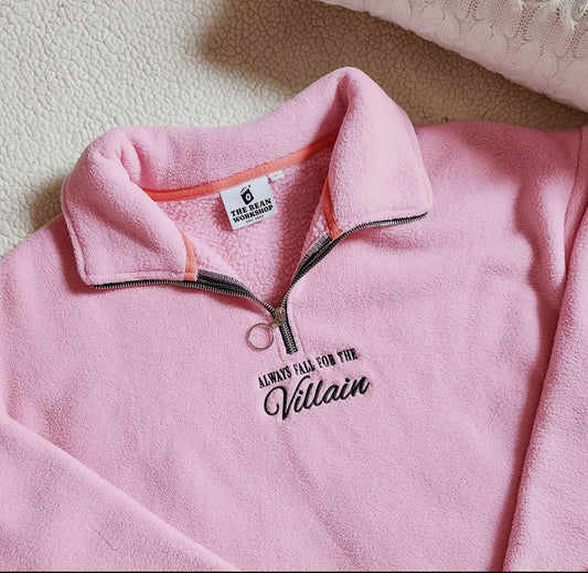 Always Fall for the Villain Sherpa Quarter-Zip Pullover