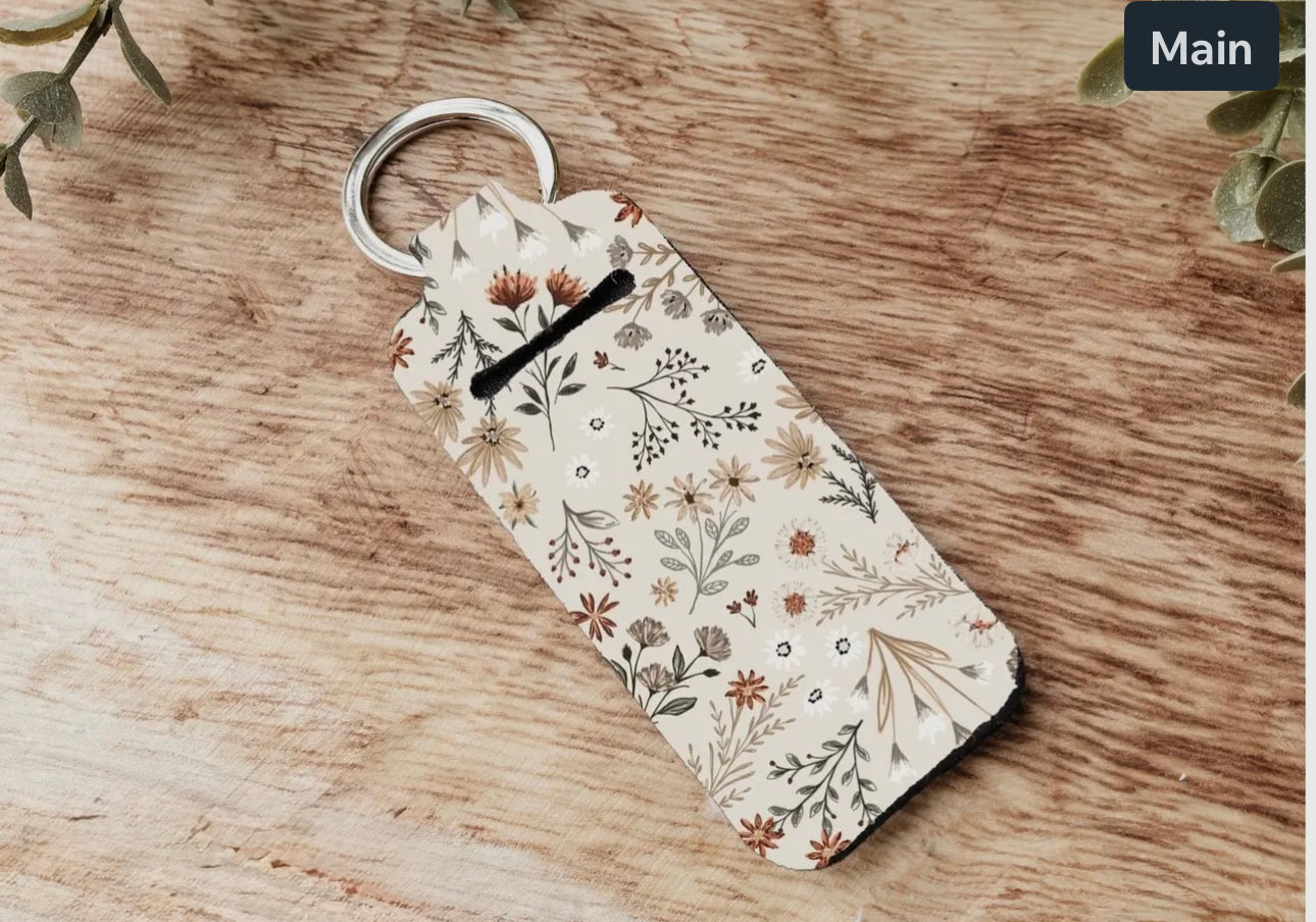 Chapstick holder floral