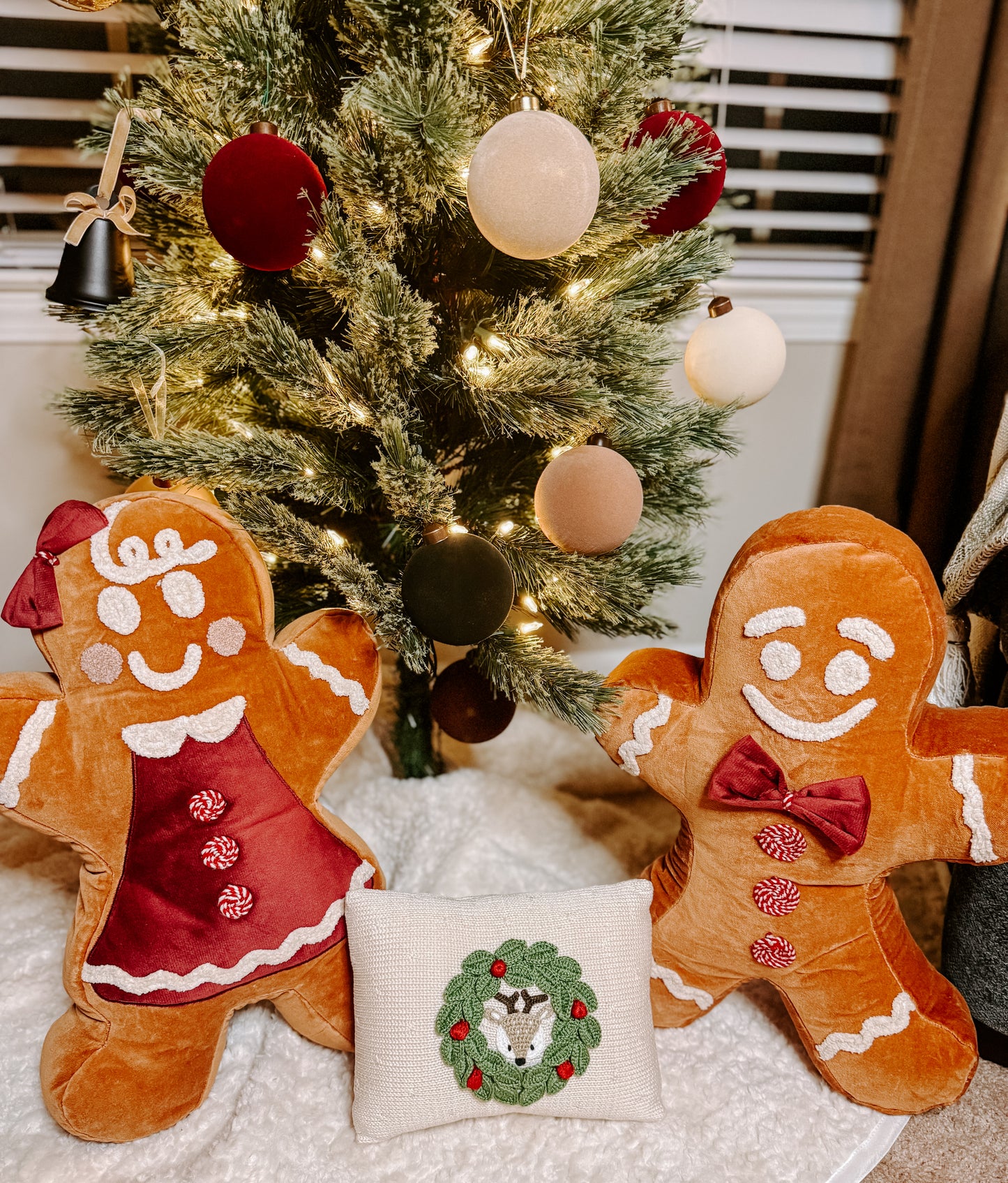 Mr. Gingerbread Appliqued Pillow