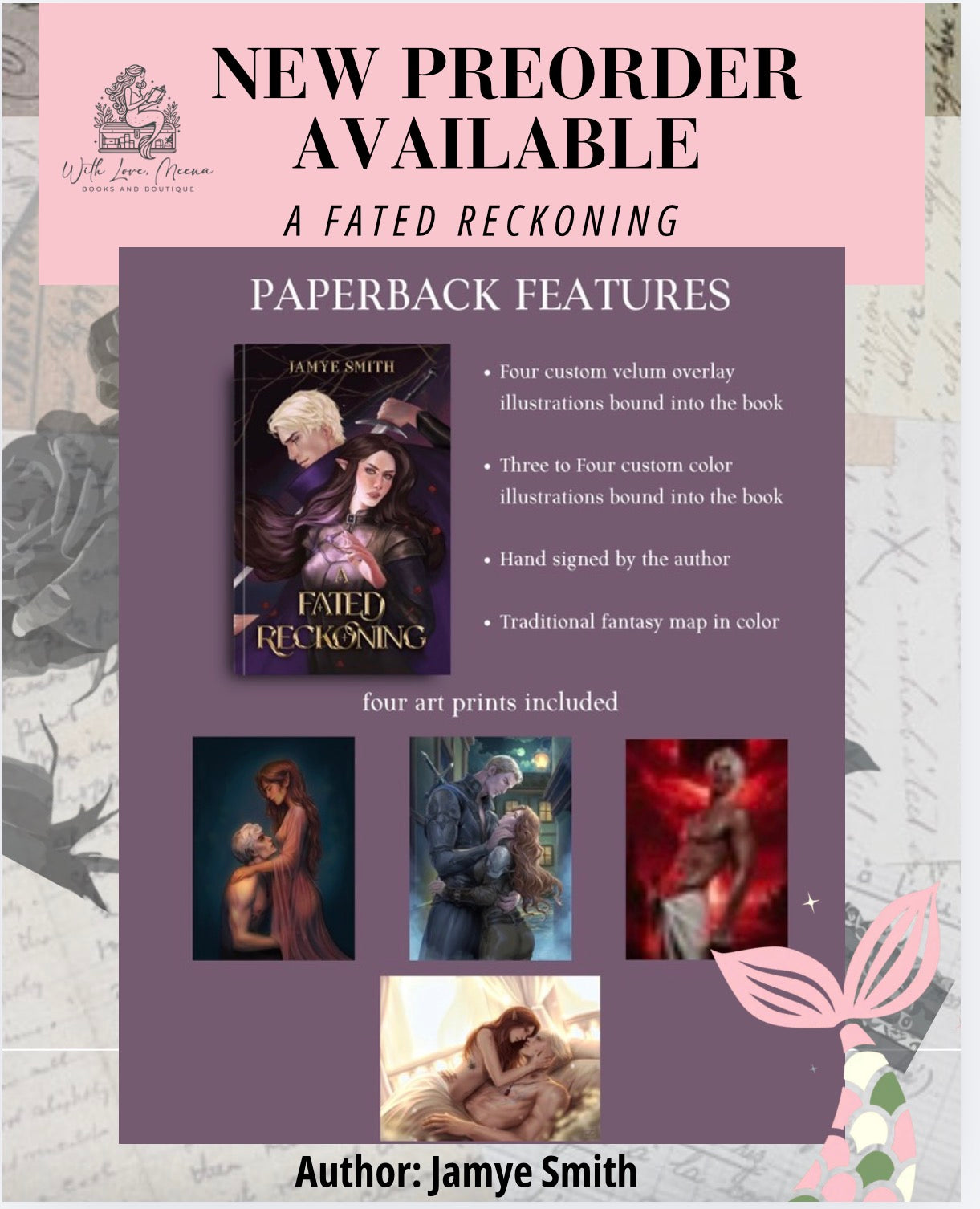 A Fated Reckoning By: Jamye Smith SIGNED PREORDER Special edition paperback & Hardcover