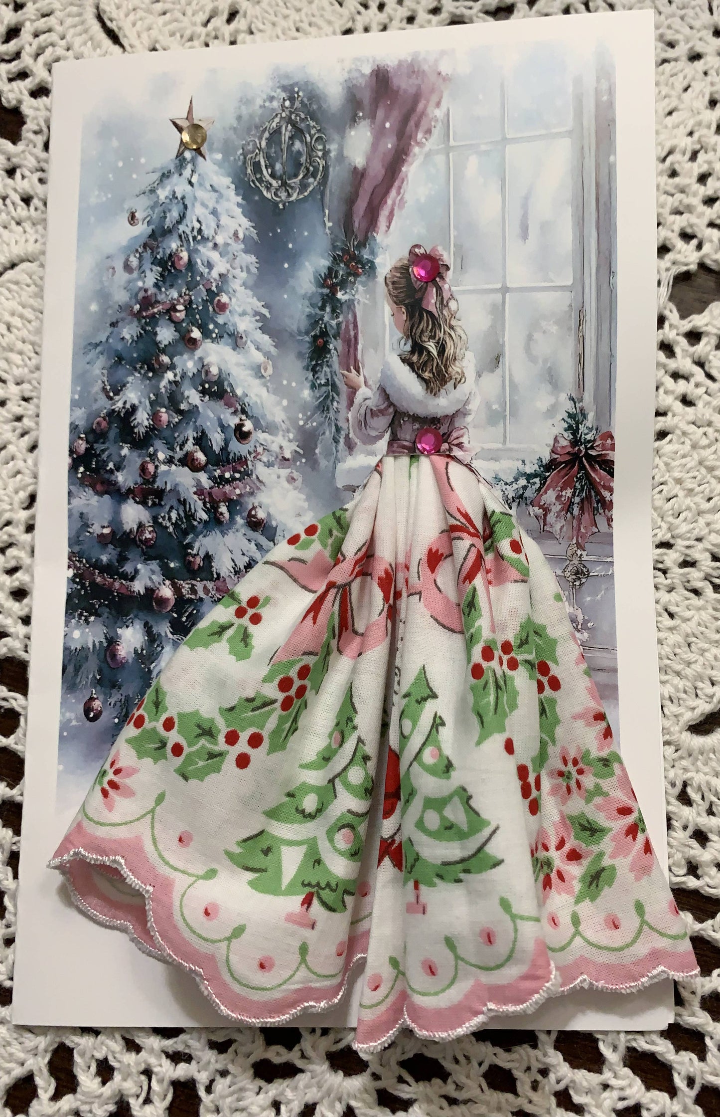 Oh Christmas Tree Handkerchief Card