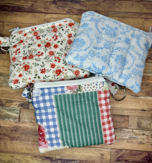 Handmade Quilted Cotton Mini Wallet PREORDER