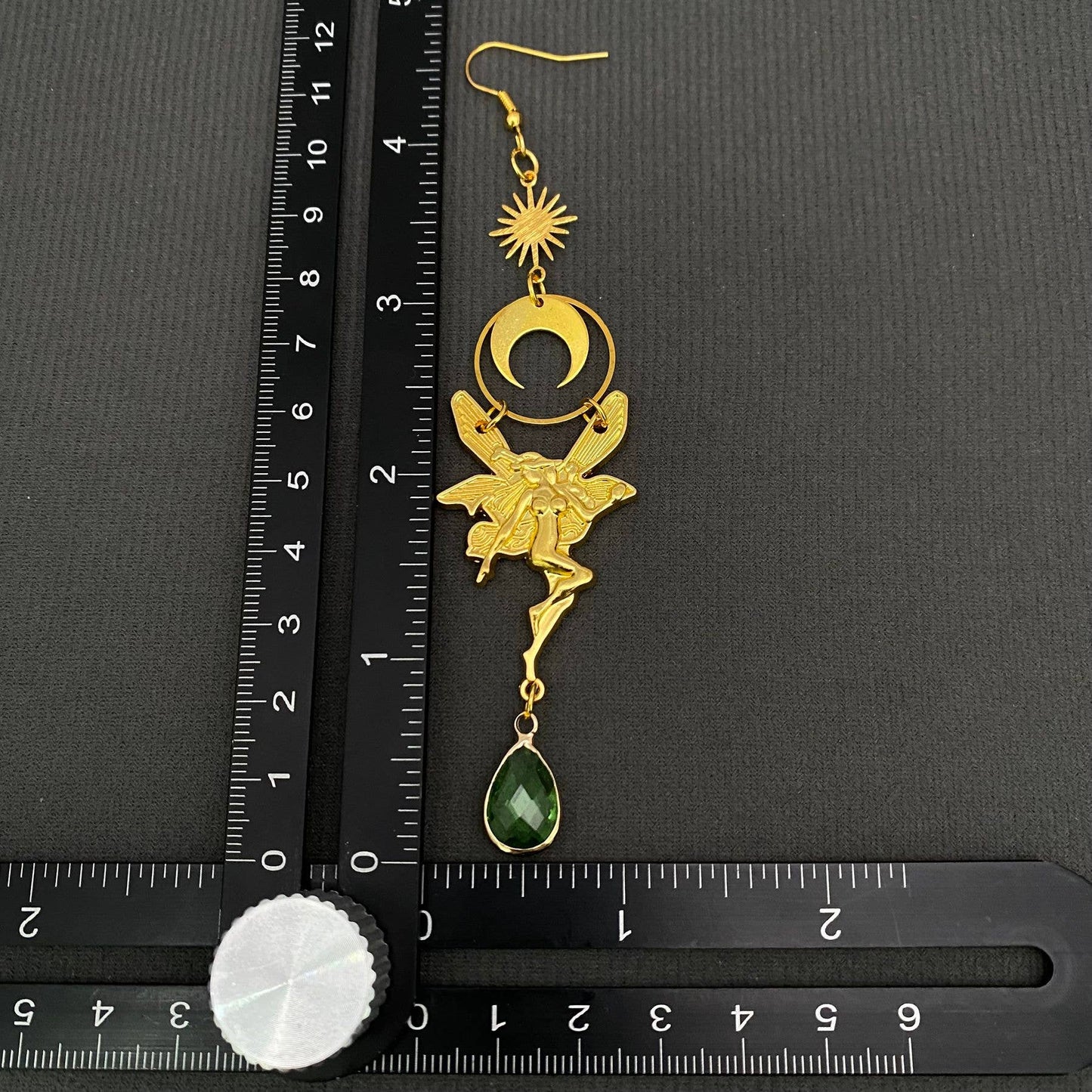 Enchanted Elf & Moon Crystal Earrings