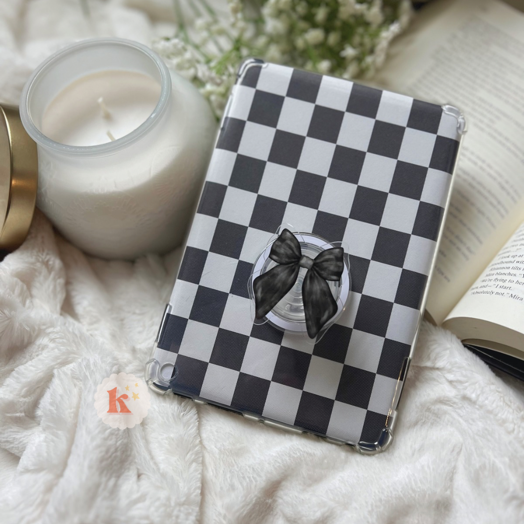 Midnight Coquette Bow Kindle Grip