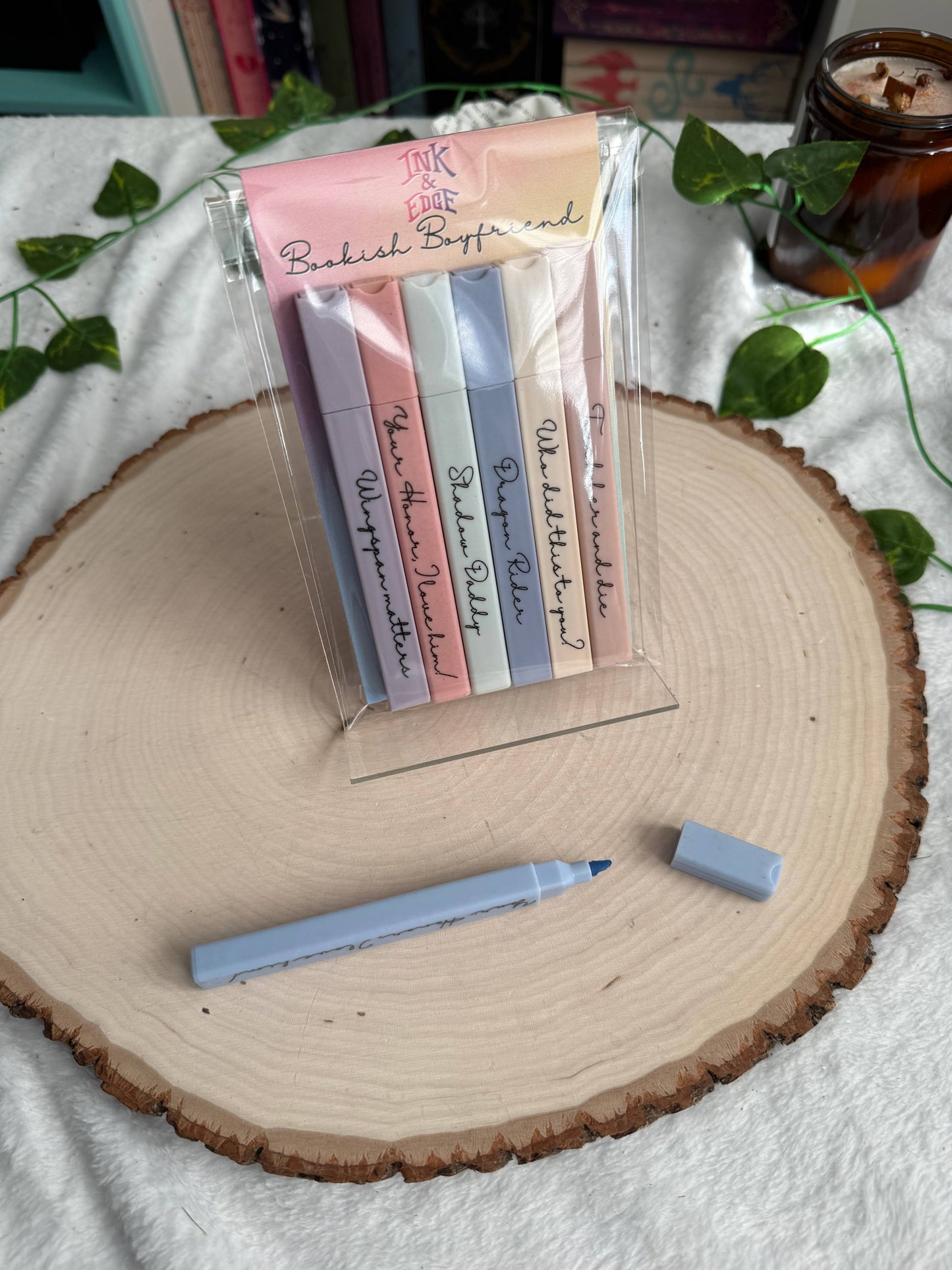 Bookish Boyfriend Highlighter Set | Romance Reader Annotation Highlighters (Pack of 6)