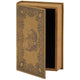 Decorative book-shaped box with ornate design on a white background