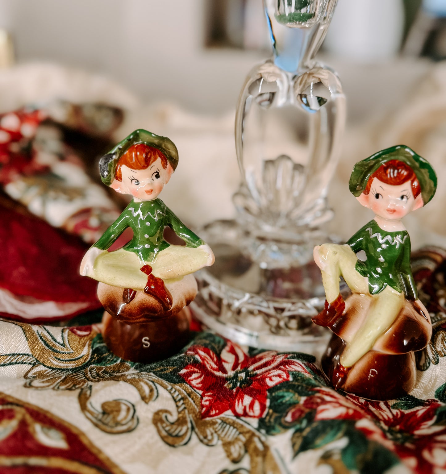 Vintage Elf Salt & Pepper Shakers
