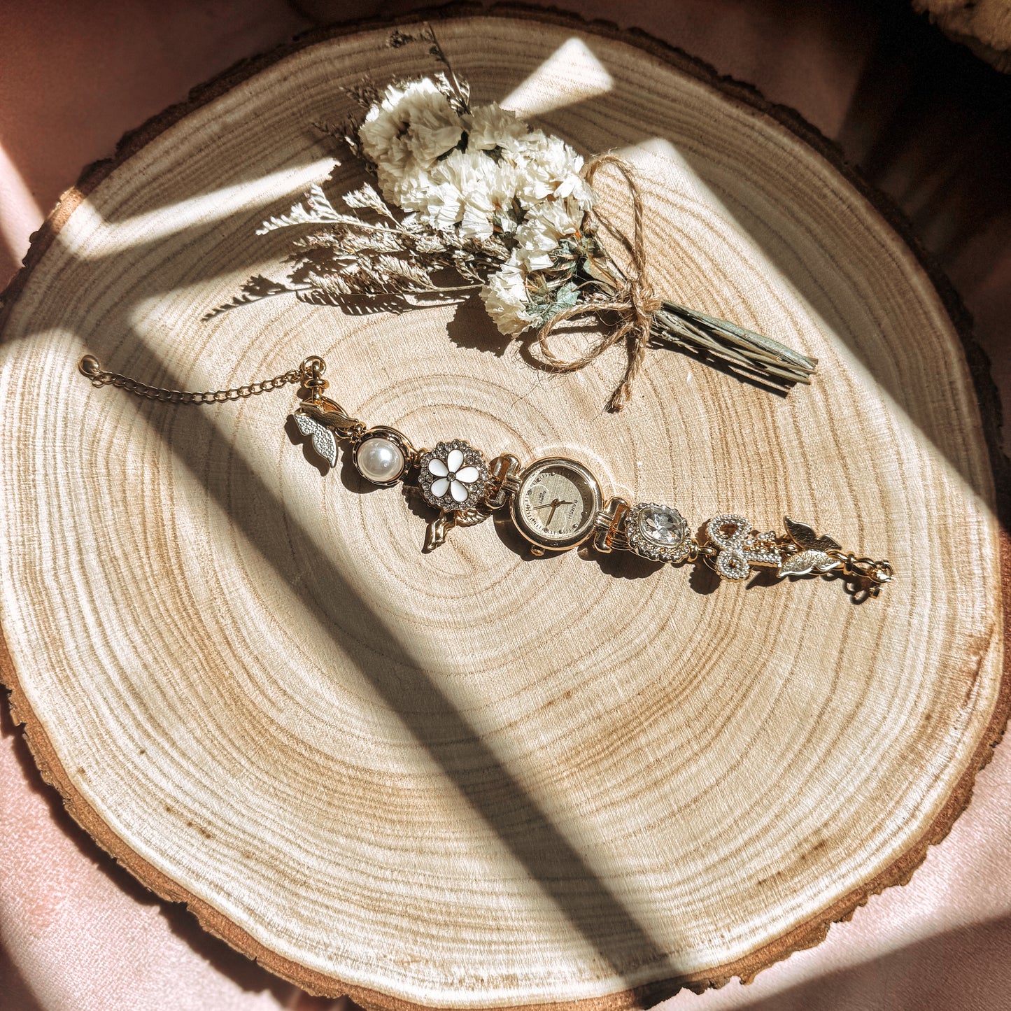Vintage Timekeeper Charm Bracelet