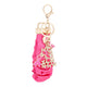 Breast Cancer Awareness Pink Ribbon Butterfly Wristlet Keychain