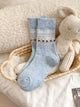 Winter Blue Snowflake Socks