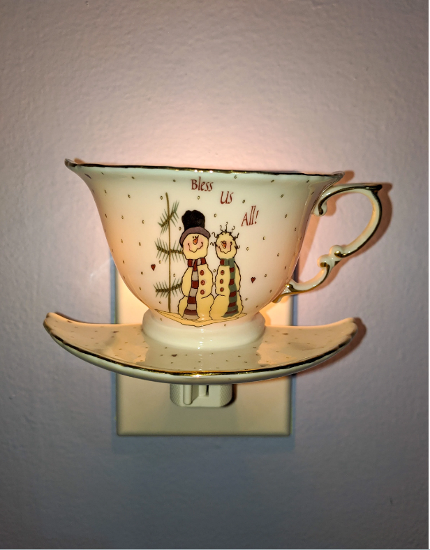 Bless Us All Teacup Night Light