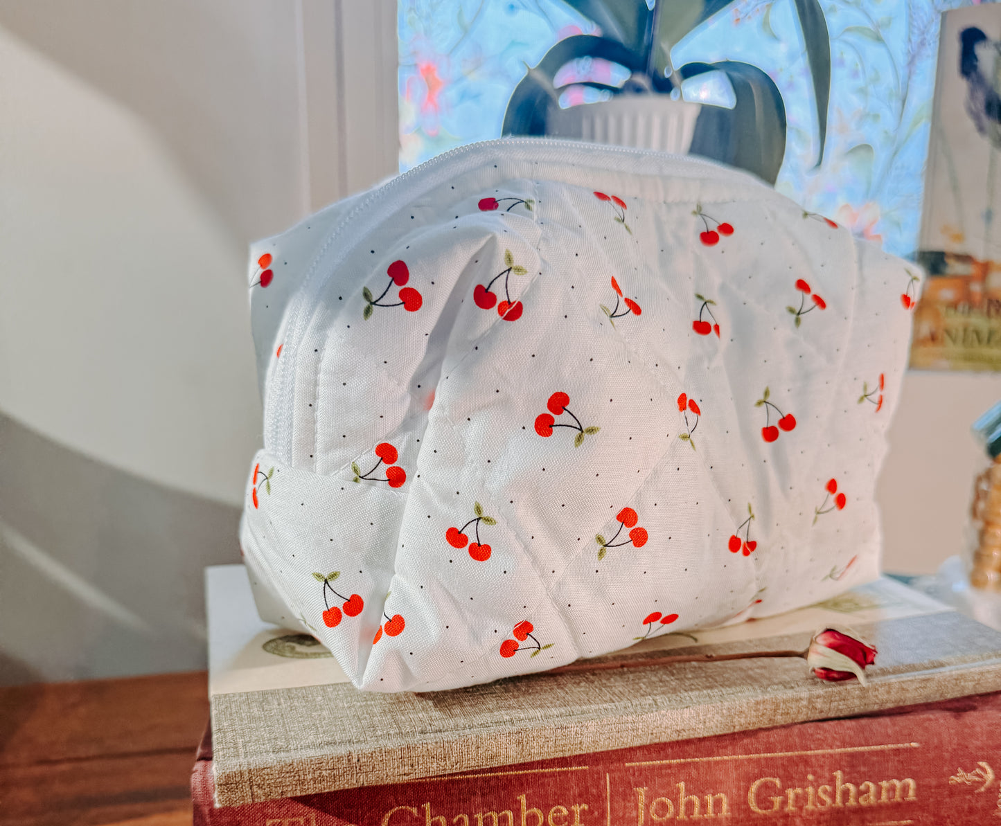 Handmade XL Quilted Makeup Pouch