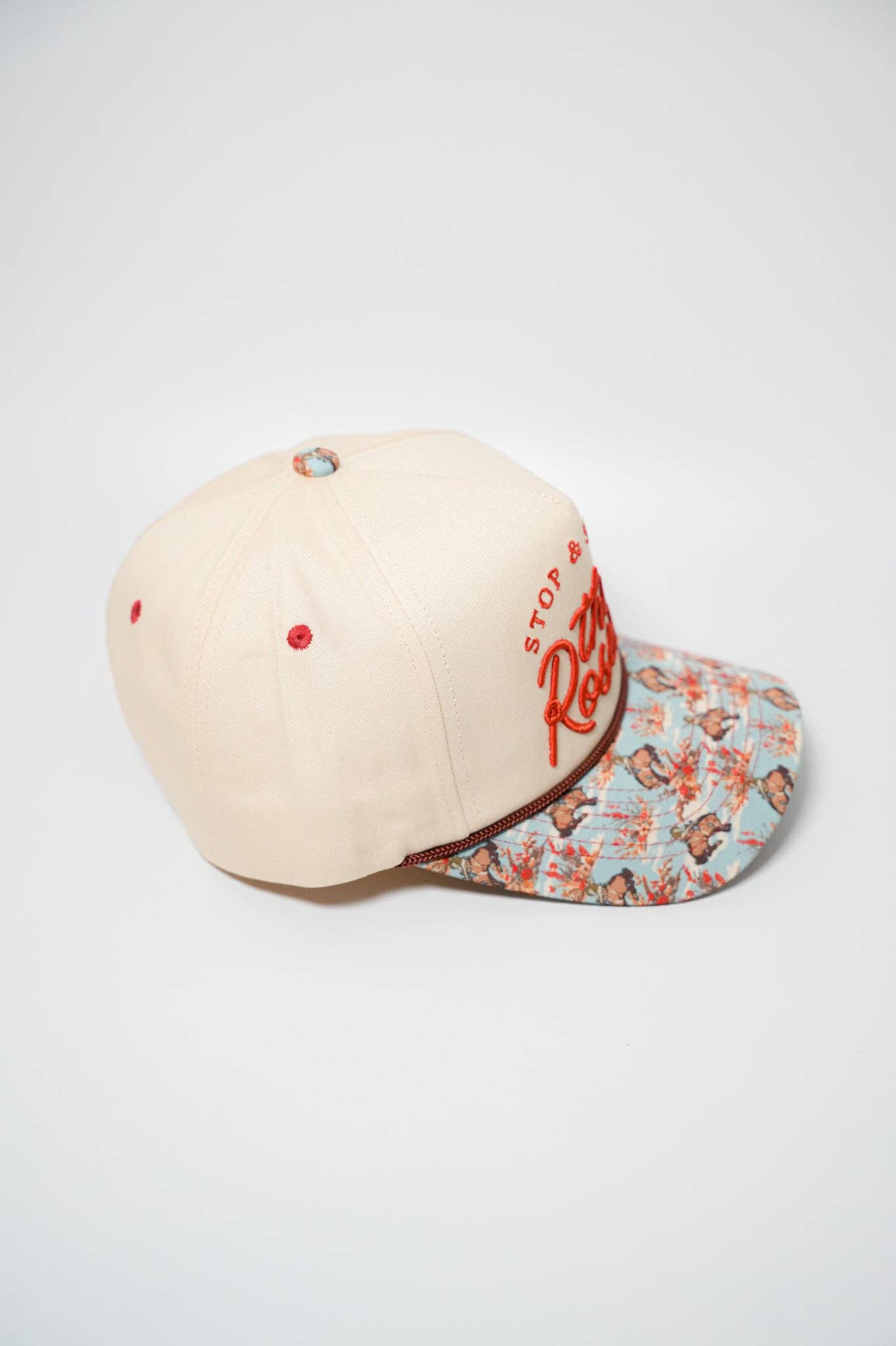Smell the Roses Embroidered Canvas Cap