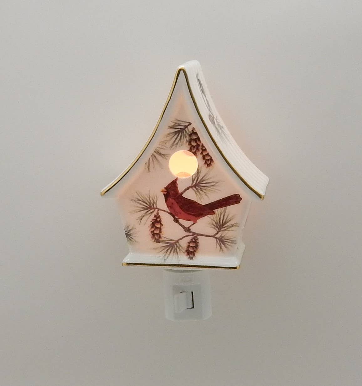 Porcelain Cardinal Guardian Night Light