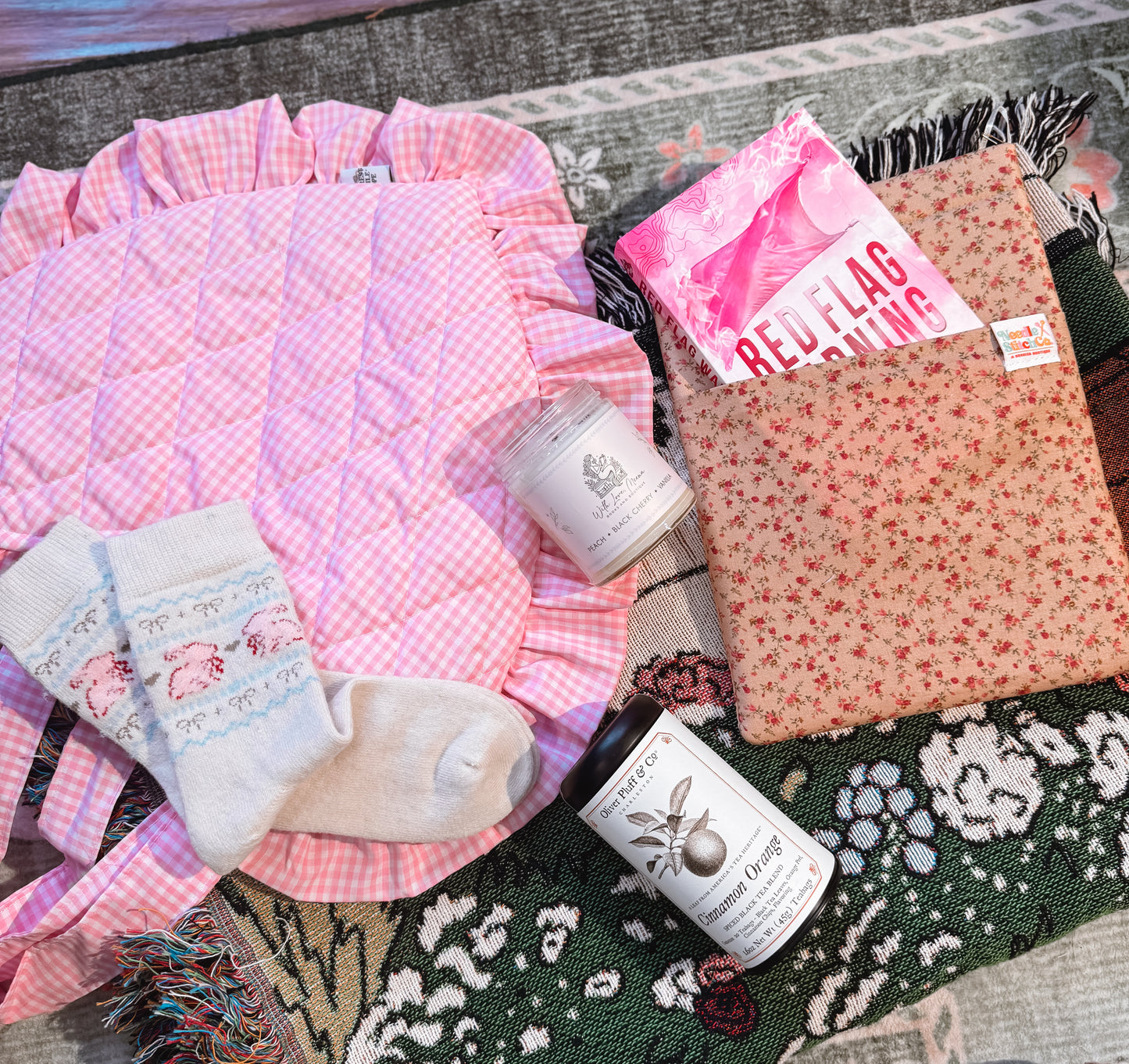 Sweetheart Gingham Book Tote