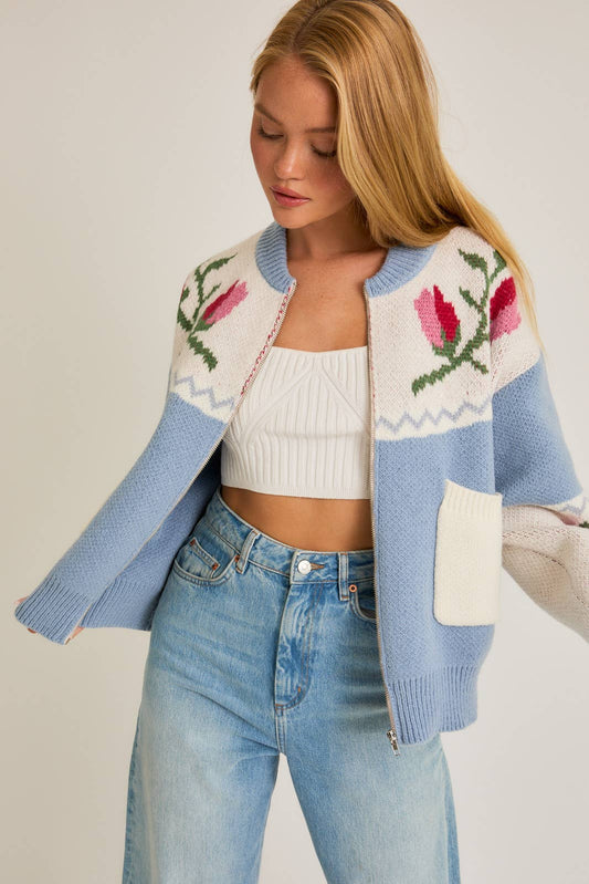 Bluebell Rose Garden Sweater Jacket