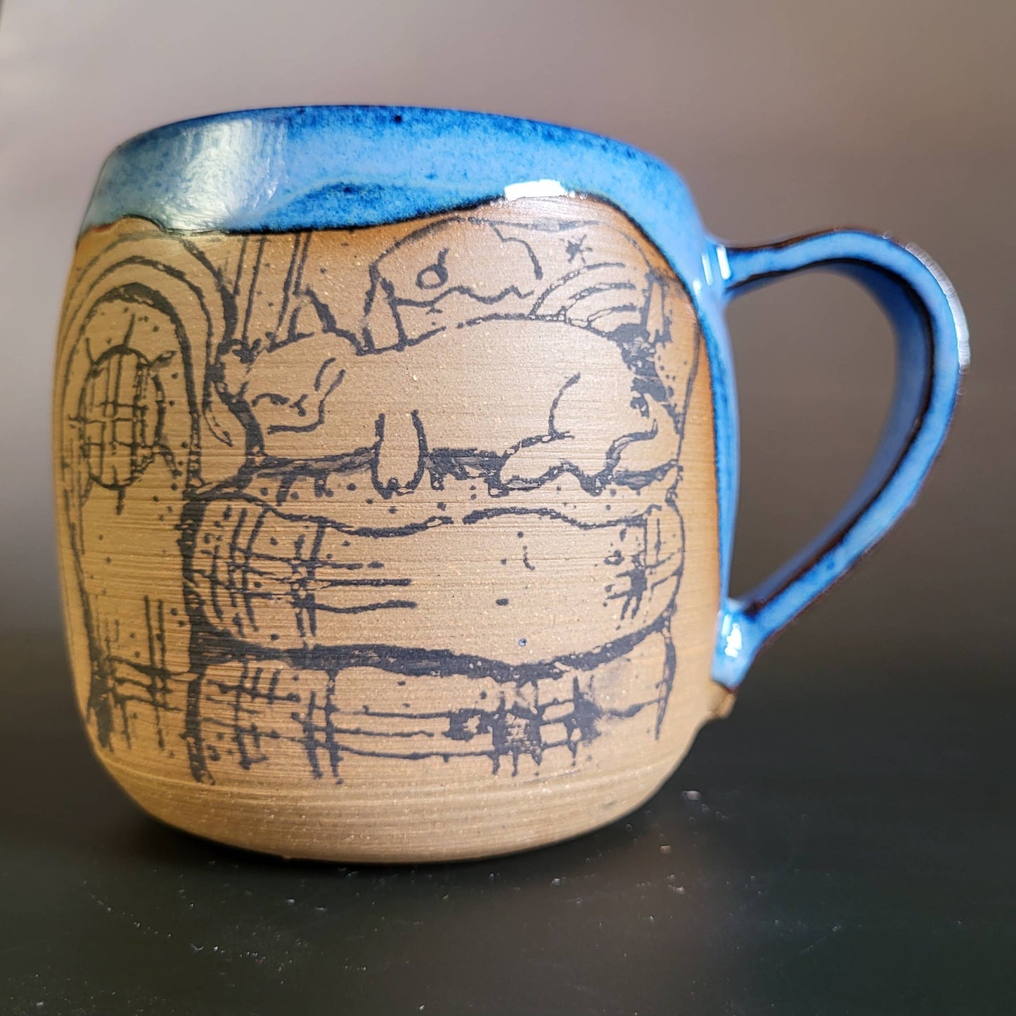 Cozy Cat & Classics Stoneware Mug