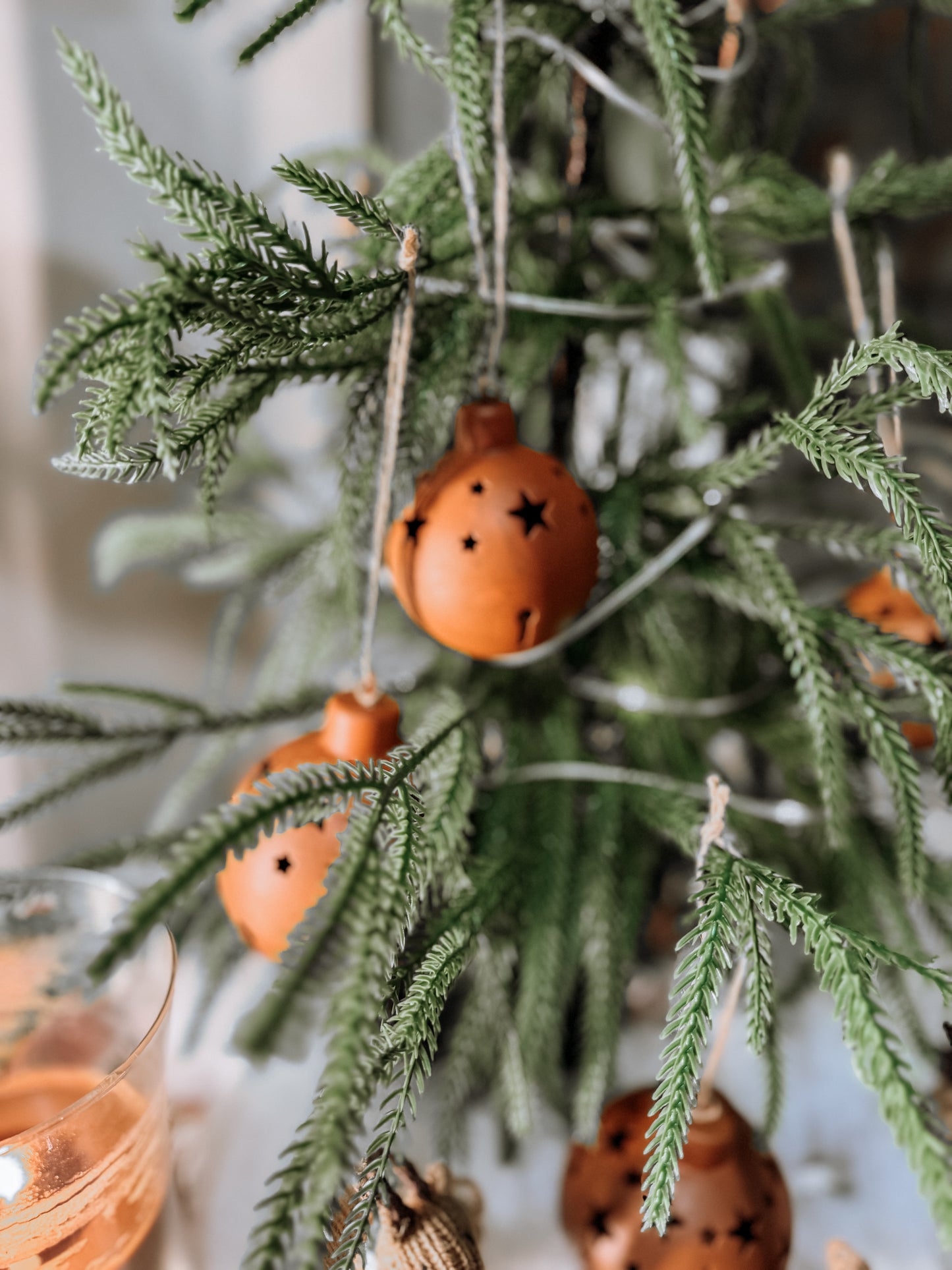 Rust Bell Metal Ornament Set of 6