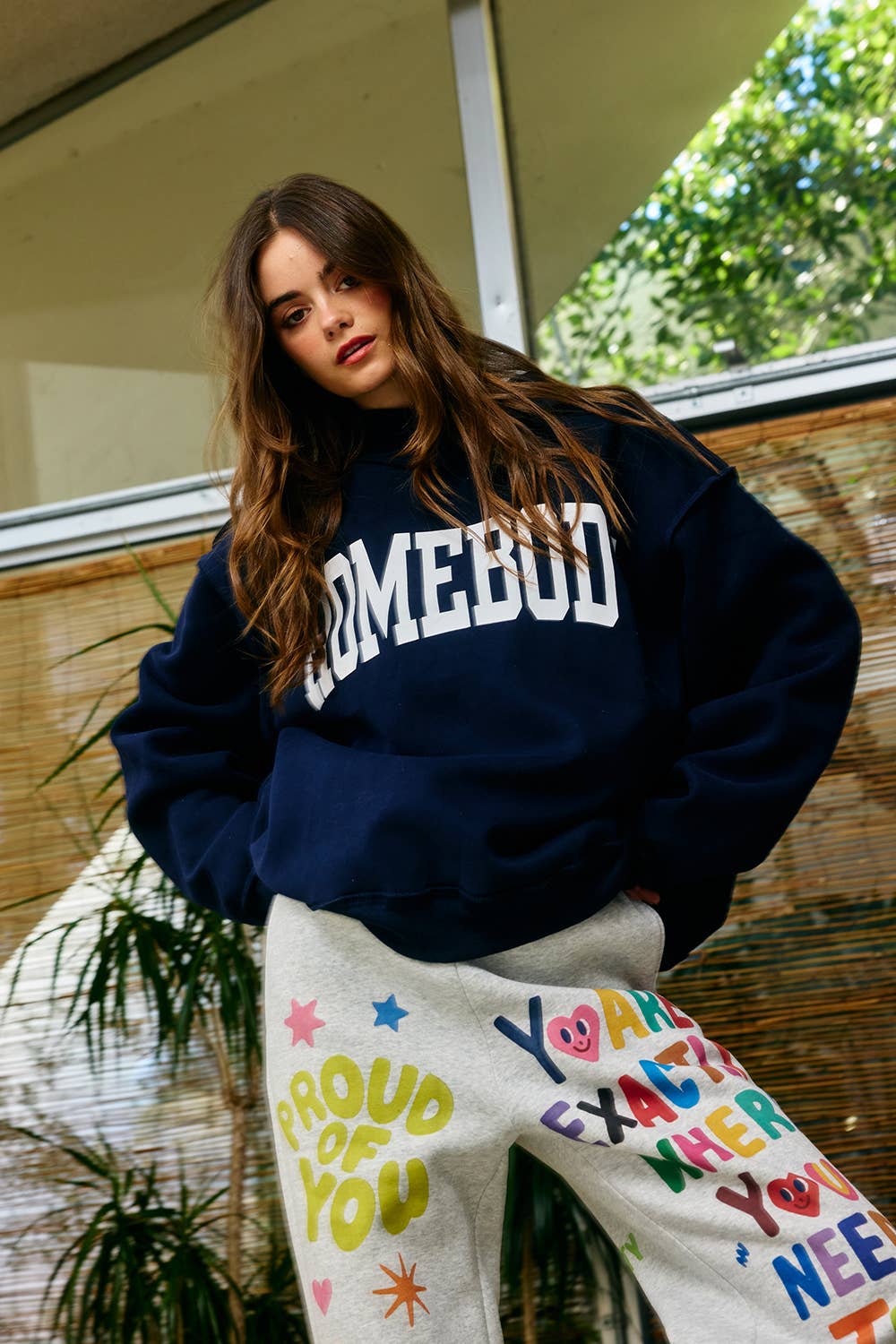 Homebody Reversible Mock Neck Sweatshirt