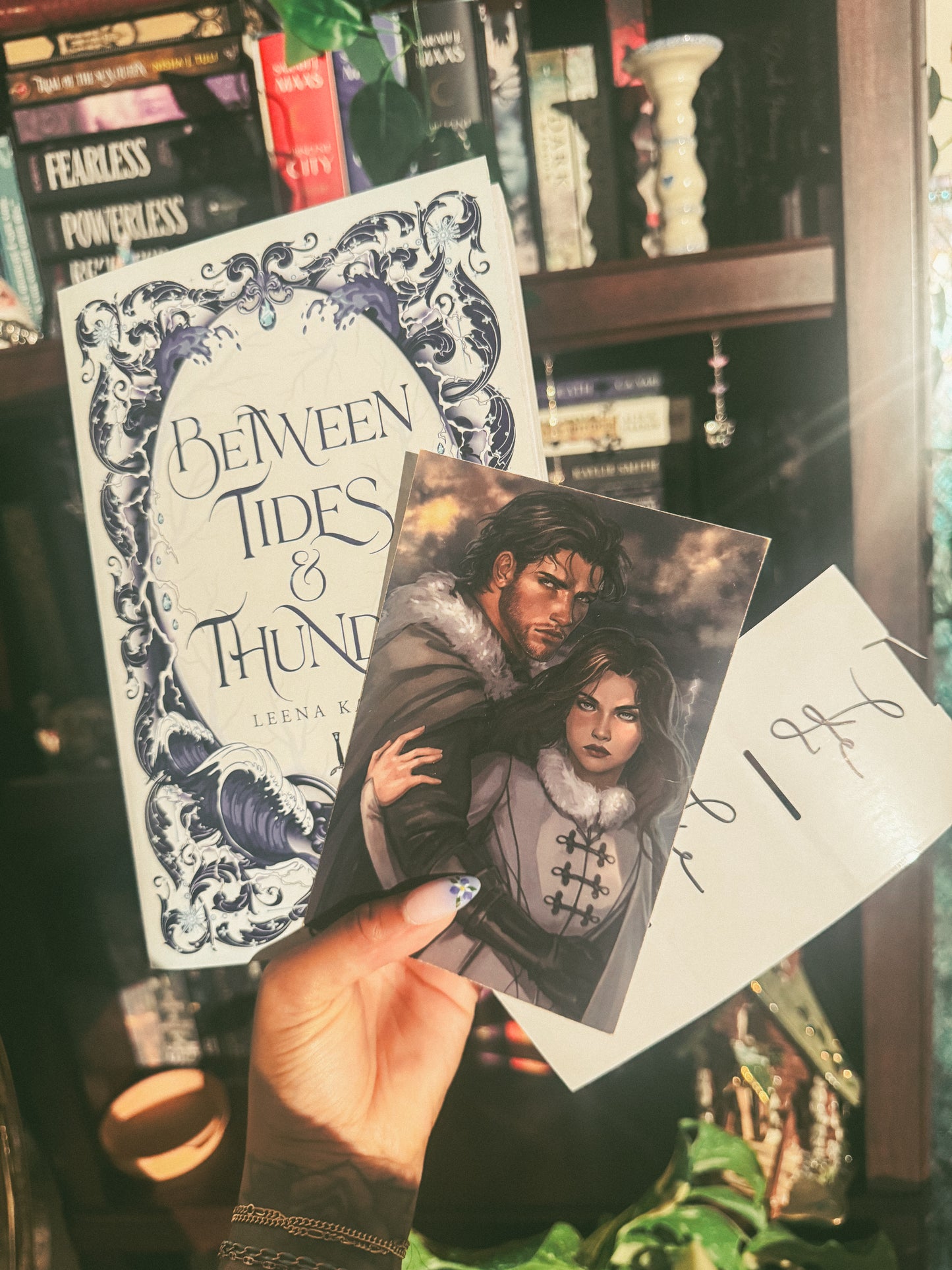 Between Tides & Thunder By: Leena Kazak W/ Signed Bookplate & Print
