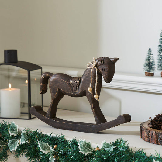 Vintage Wooden Rocking Horse