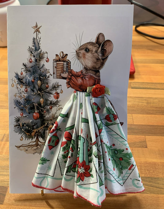 The Christmas Mouse Keepsake Hankie Card Preorder