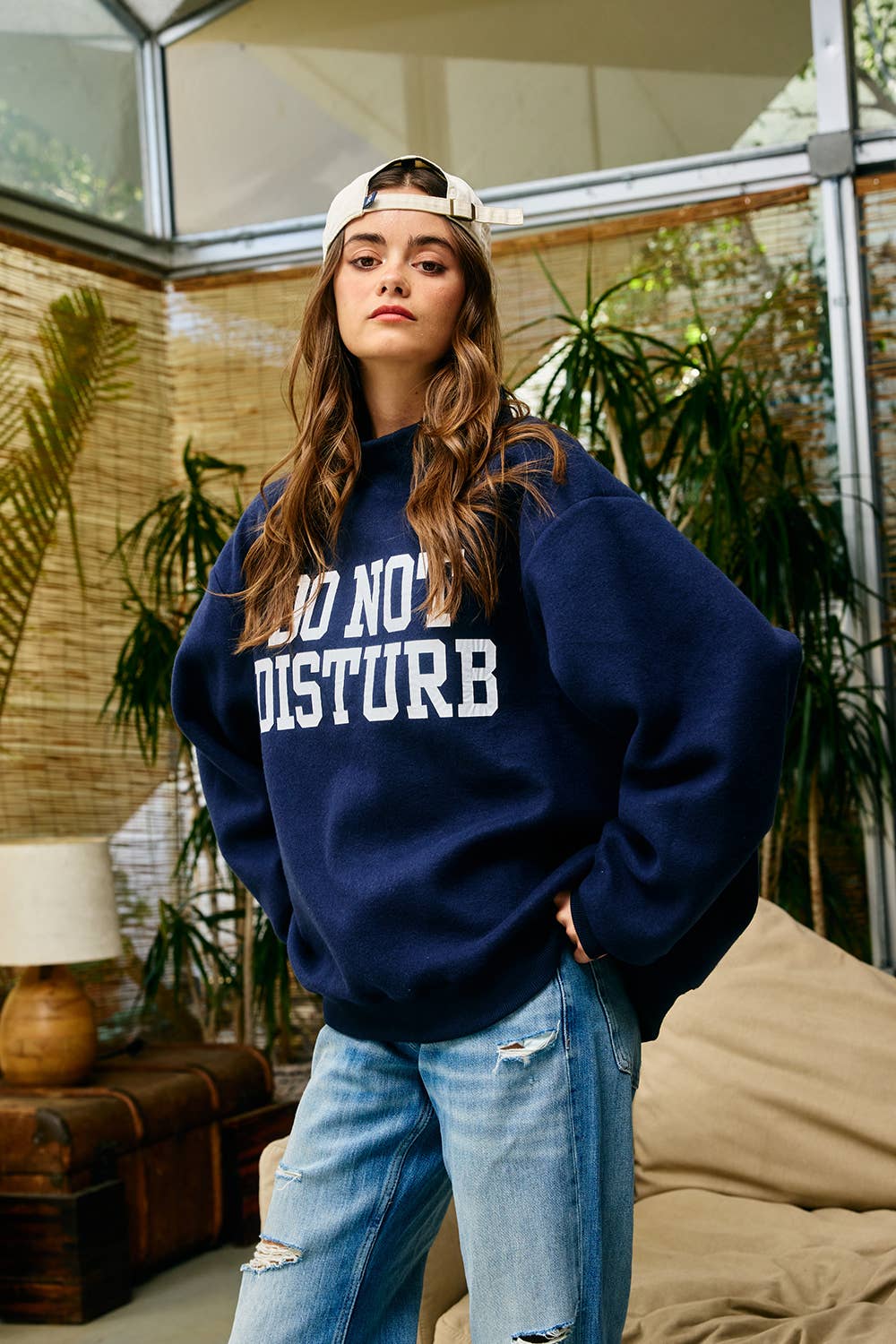 Homebody Reversible Mock Neck Sweatshirt