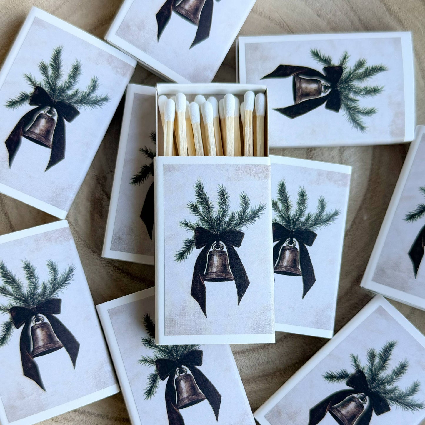 Velvet Christmas Bell Match Set