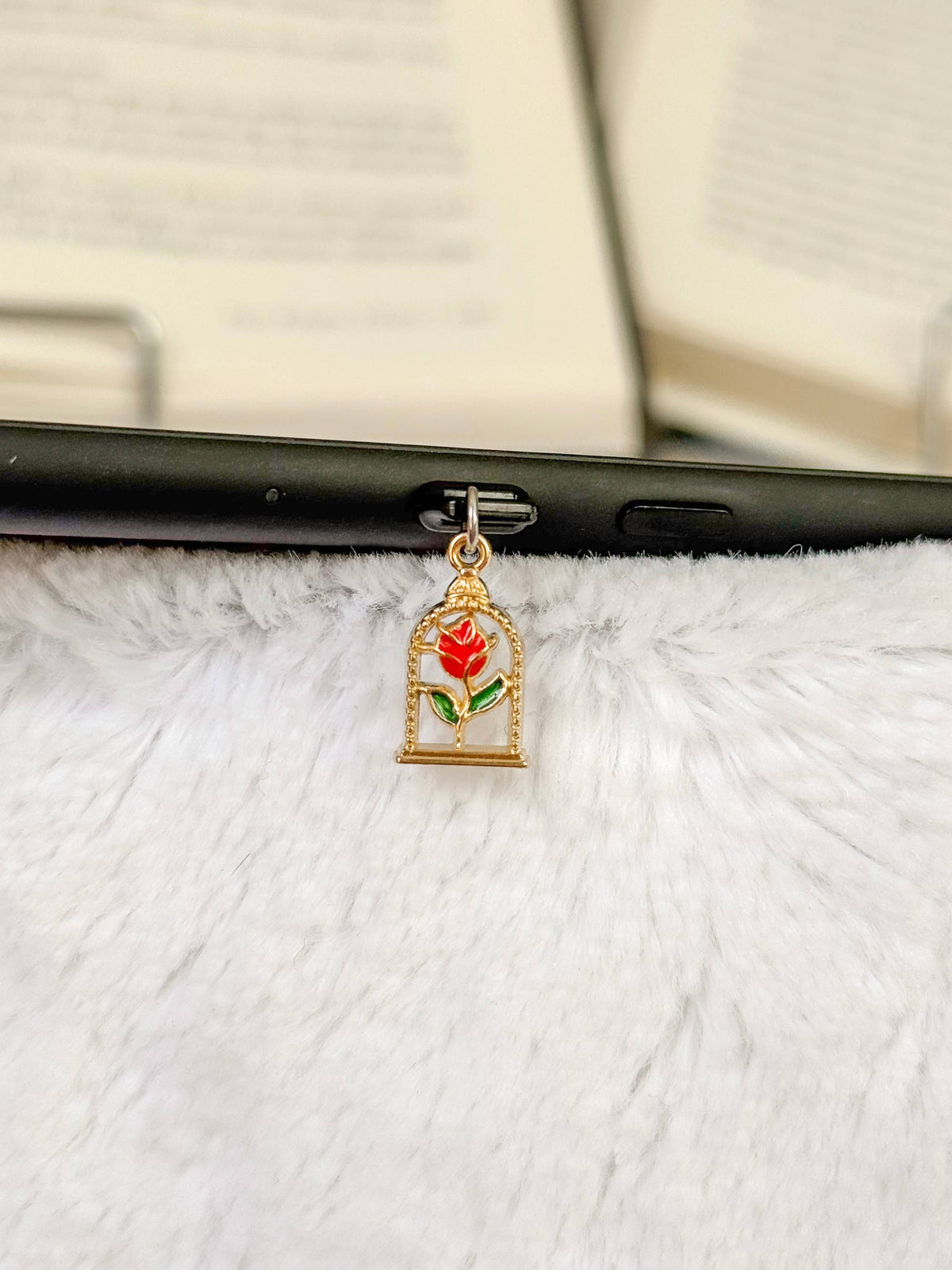 Enchanted Rose Kindle Charm | USB-C Dust Plug
