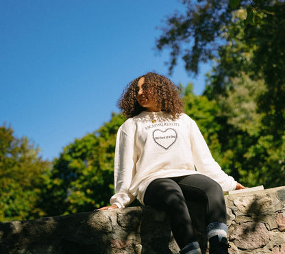 Escaping Reality One Book At A time corded crewneck 