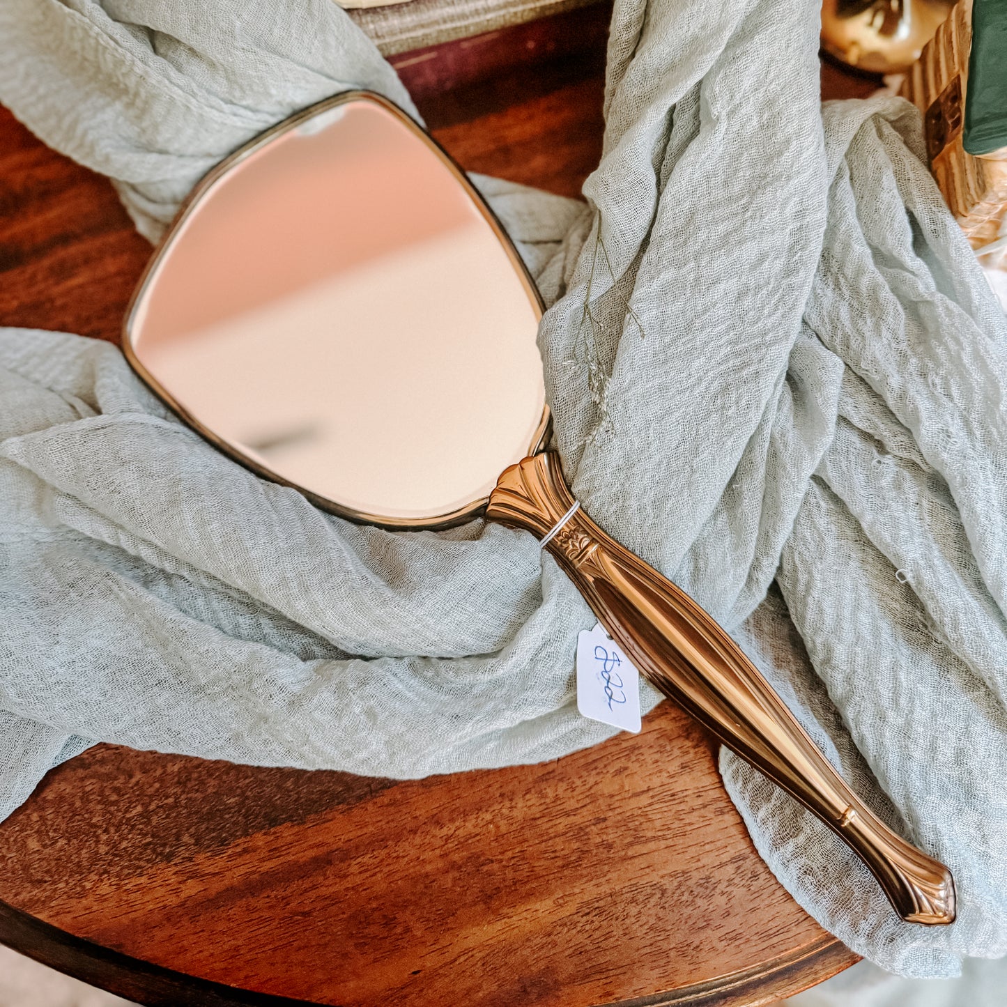 Vintage Rose Vanity Hand Mirror