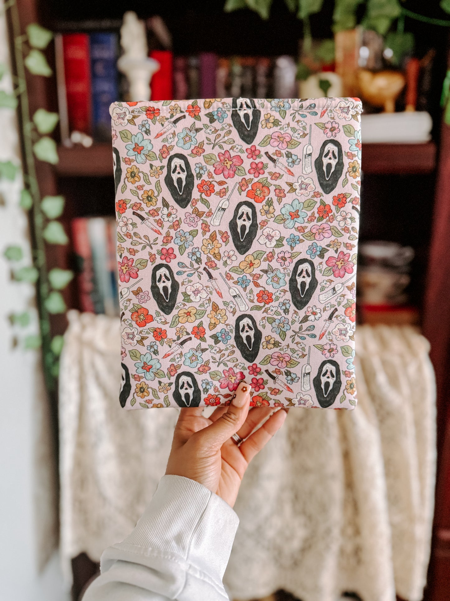 🌸 Ghostface Floral Book Sleeve 🌸