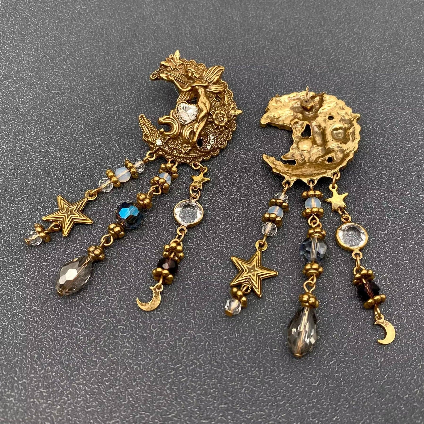Celestial Moonlight Fringe Earrings