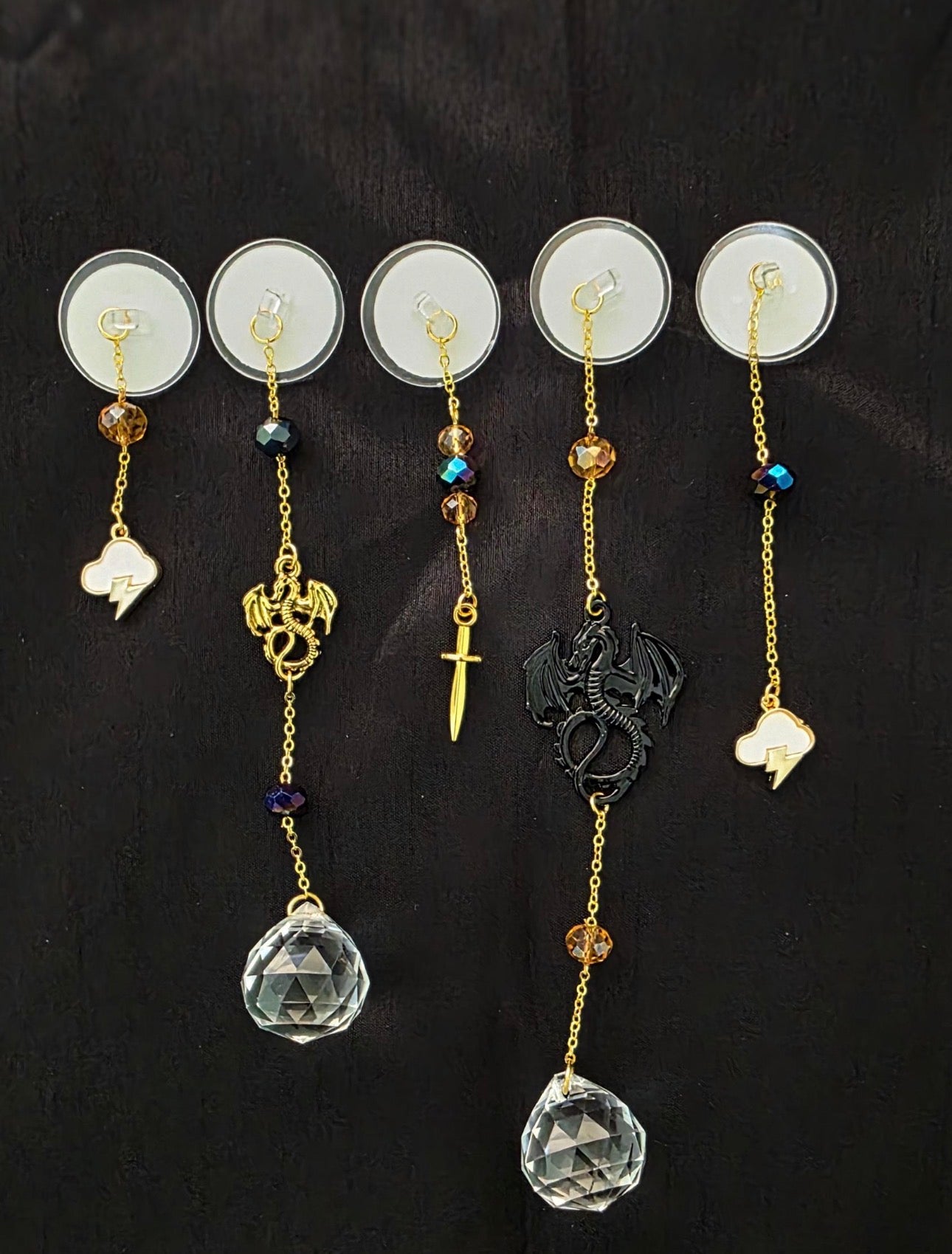 Dragons & Lightning Bookshelf Charm Set of 5